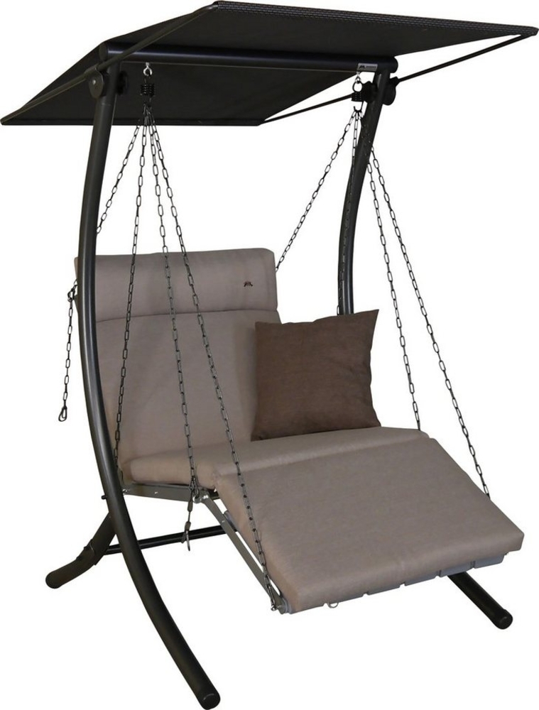 Angerer Freizeitmöbel Hollywoodschaukel Luxus Smart sand, 1-Sitzer, Bettfunktion, BxTxH: 100x145x160 cm Bild 1