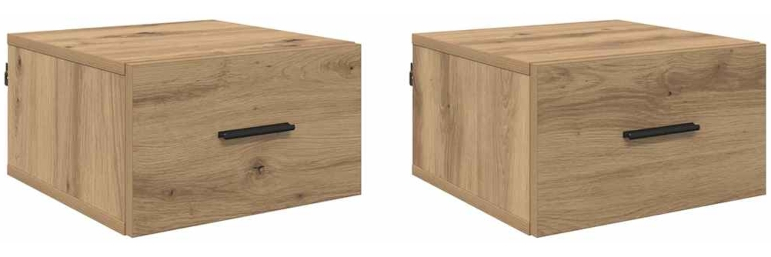 vidaXL Nachttisch 2 pcs Artisan-Eiche 35 x 35 x 20 cm Holzwerkstoff 882403 Bild 1