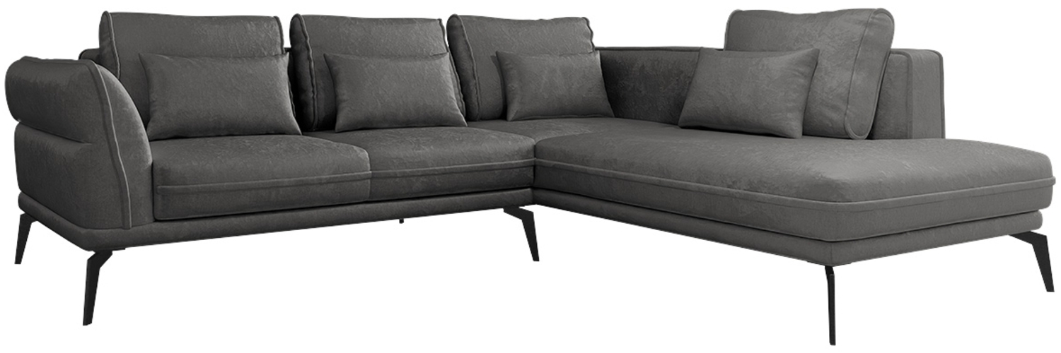 Ecksofa Bakira (Farbe: Monolith 92, Seite: Rechts 2R-OT) Bild 1