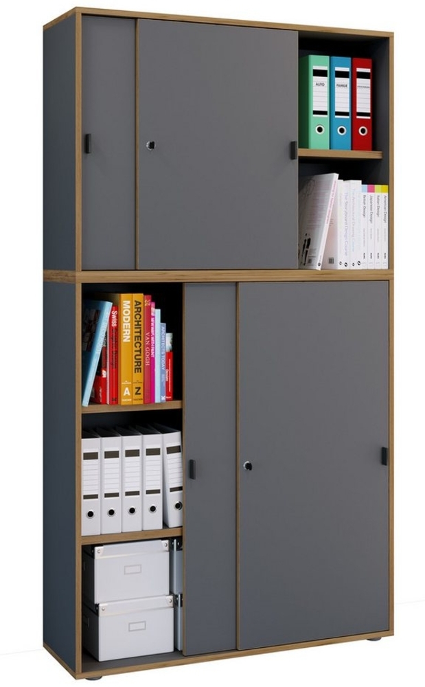 VCM Aktenschrank Büroschrank Aktenschrank Schiebetüren Salia 5fach (1-St) Bild 1