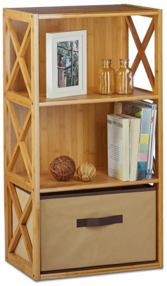 Regal Bambus mit Korb Bild 1