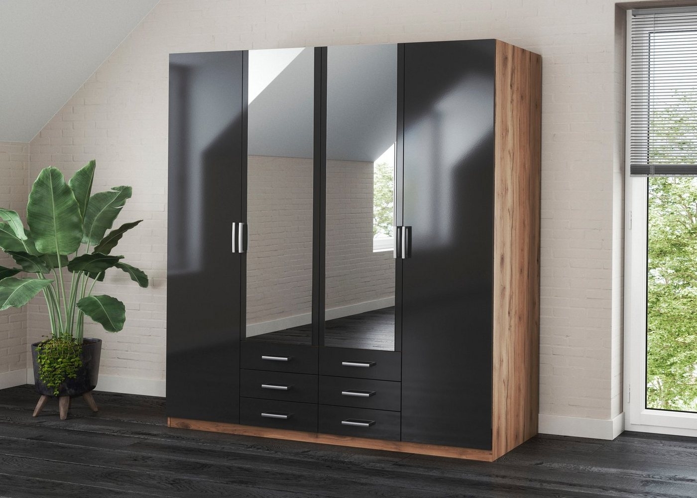 priess Kleiderschrank Amsterdam mit oder ohne LED-Beleuchtung Bild 1