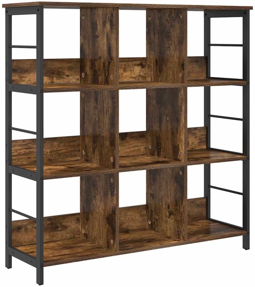 vidaXL Bücherregal Geräucherte Eiche 102 x 32 x 104,5 cm Holzwerkstoff 884008 Bild 1