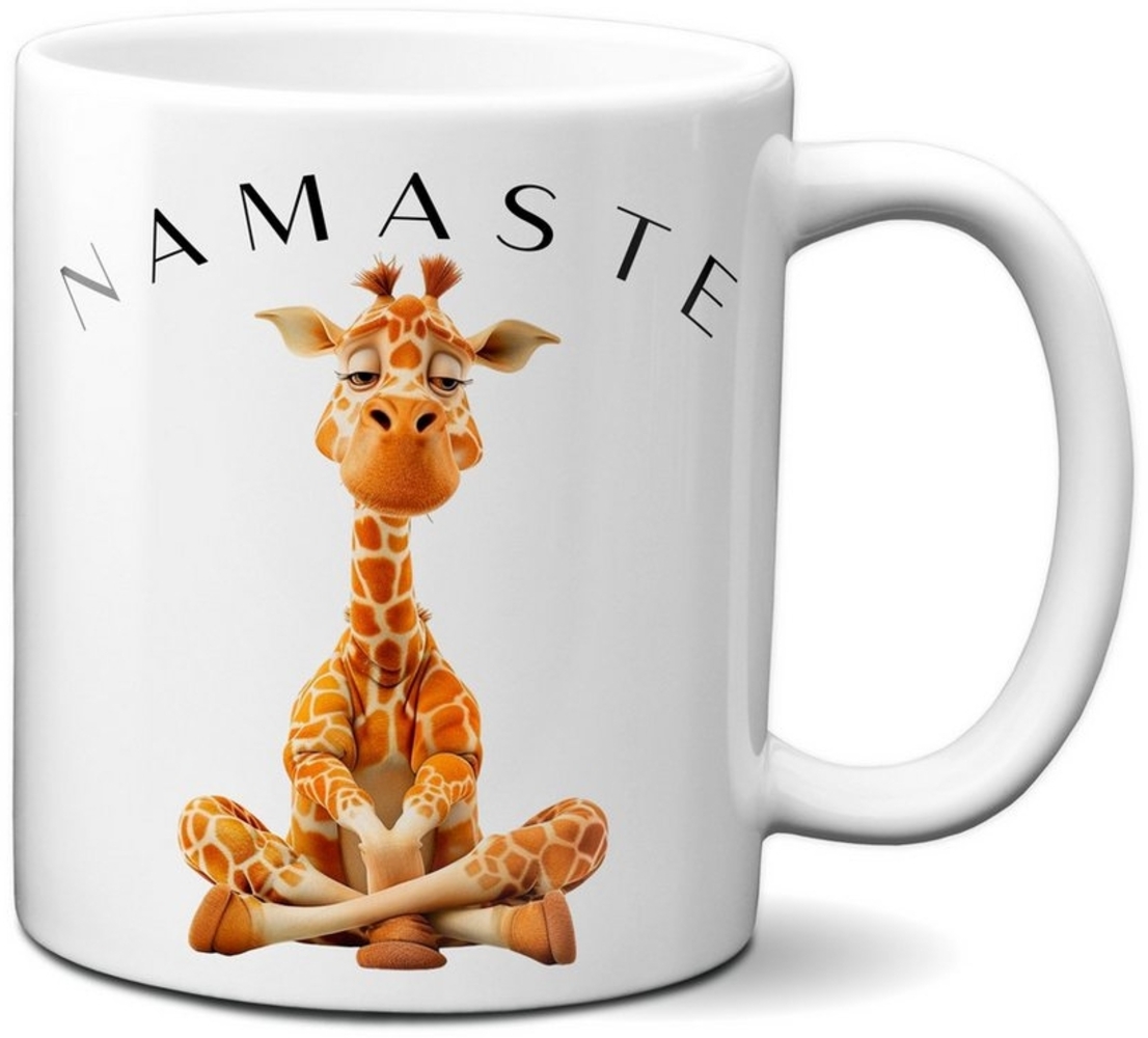 TASSENKING Tasse, Yoga Giraffe mit entspanntem Blick - Namaste Bild 1