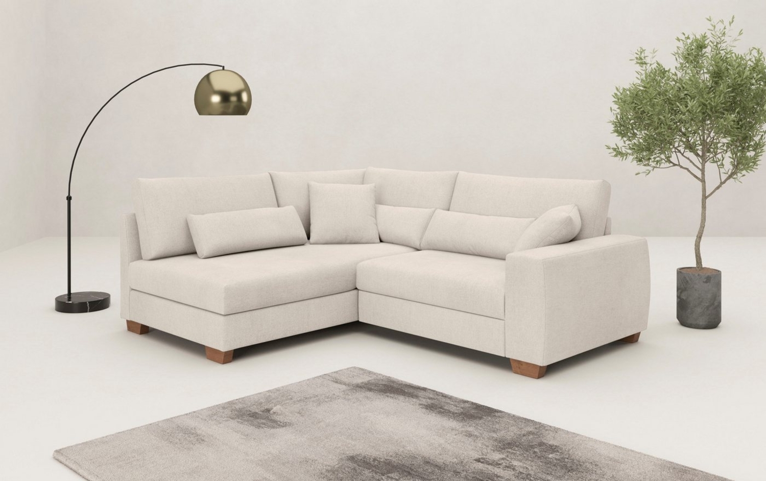 Mr. Couch Ecksofa Hilla L-Form, Mit Federkern, wahlweise mit Bettfunktion und Taschenfederkern Bild 1