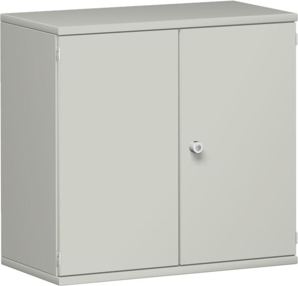 Flügeltürenschrank, 80x42x77cm, Lichtgrau Bild 1