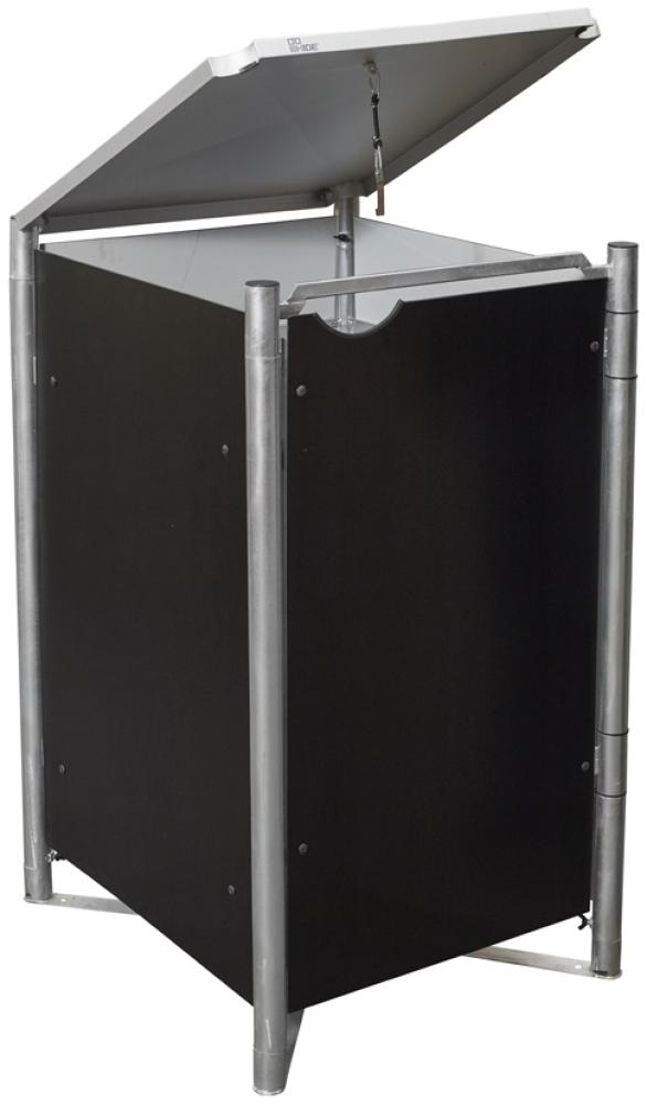 Hide Metall Mülltonnenbox für 1 Mülltonne 240 Liter | Schwarz | 81x70x115 cm Bild 1