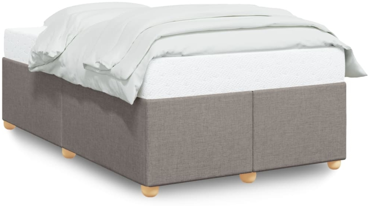 vidaXL Bettgestell ohne Matratze Taupe 120x200 cm Stoff 3284726 Bild 1