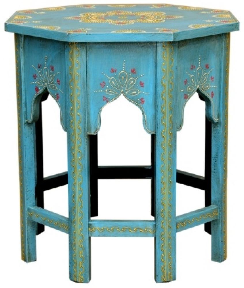 Orientalischer Beistelltisch Saada Blau L Bild 1