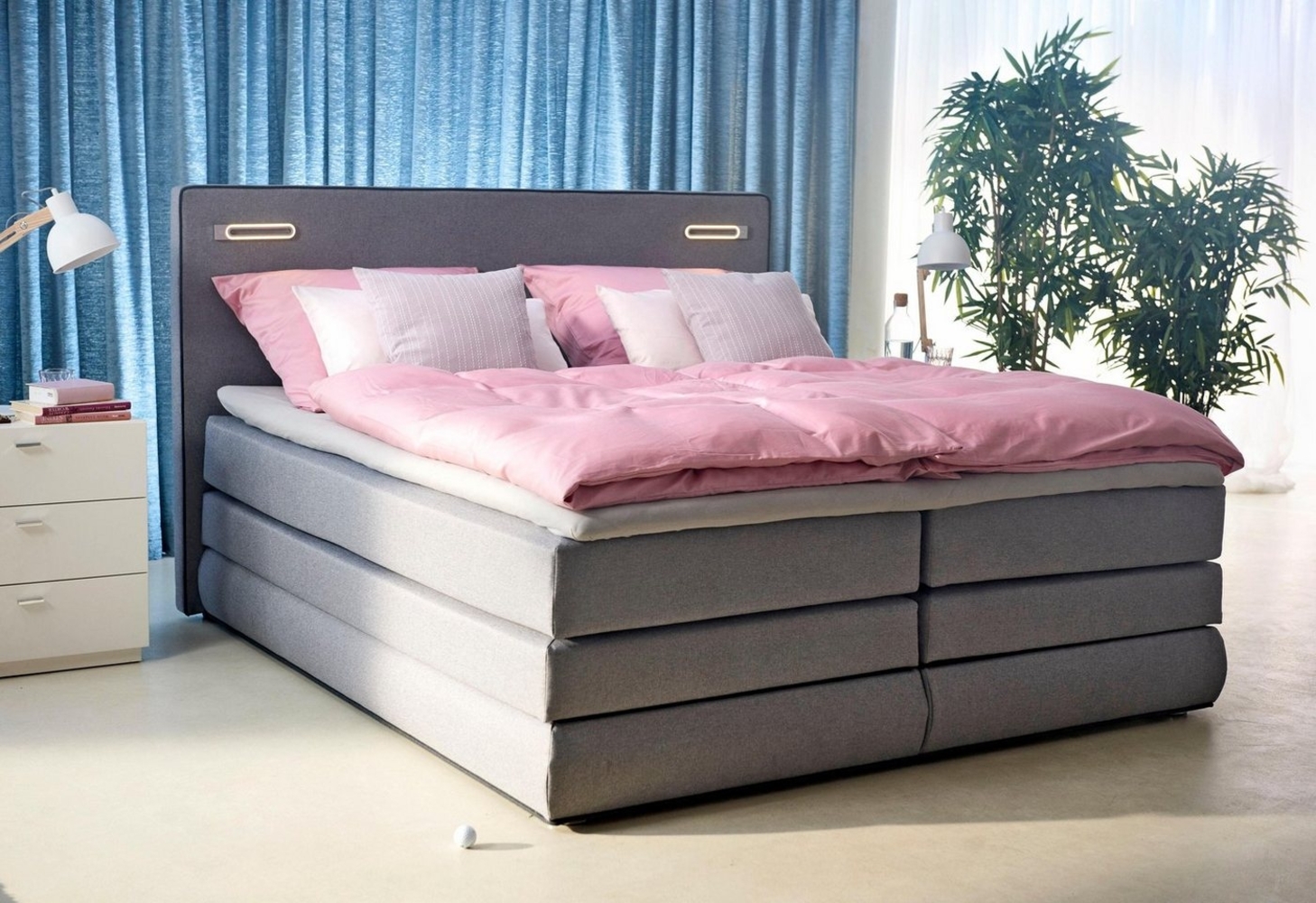COLLECTION AB Boxspringbett Ninoni, inkl. Bettkasten, Topper und wahlweise mit LED-Beleuchtung Bild 1