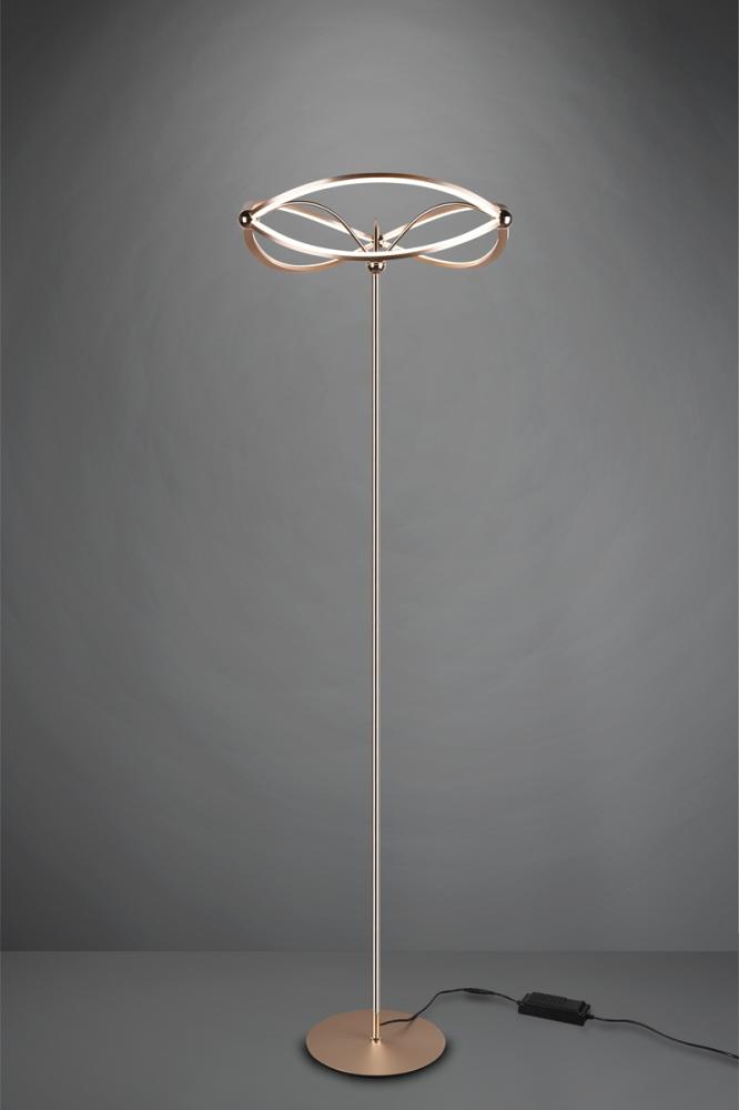 Moderne LED Stehlampe CHARIVARI Messing matt, Höhe 175cm Bild 1