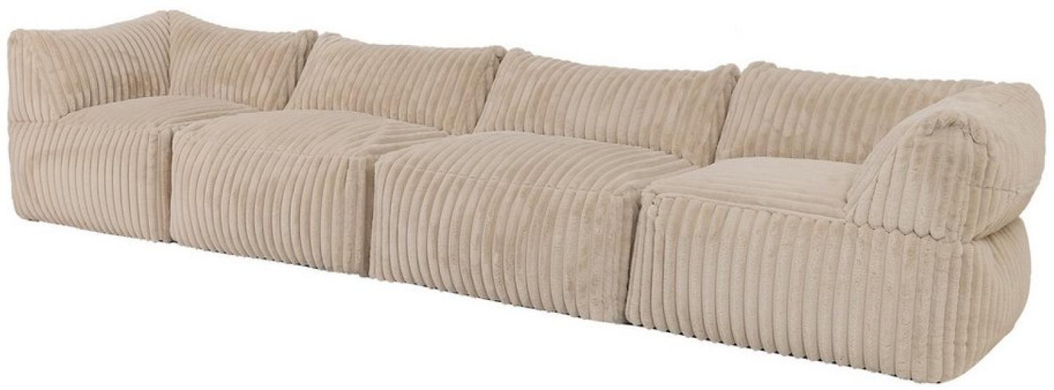 icon Sitzsack Modulares Sitzsack Sofa aus Flauschig Cord „Tetra“, Made in Germany, 4-tlg Sitzsack Sofa für Wohnzimmer Bild 1