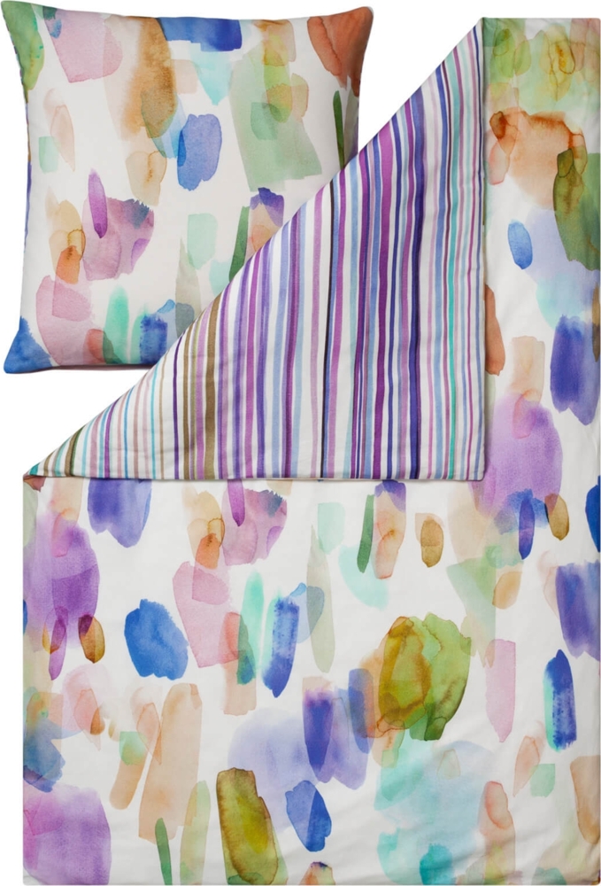 Estella Bettwäsche Fanny 4439 985 Multicolor Kuschelflanell 155 x 220 + 80 x 80 cm Bild 1