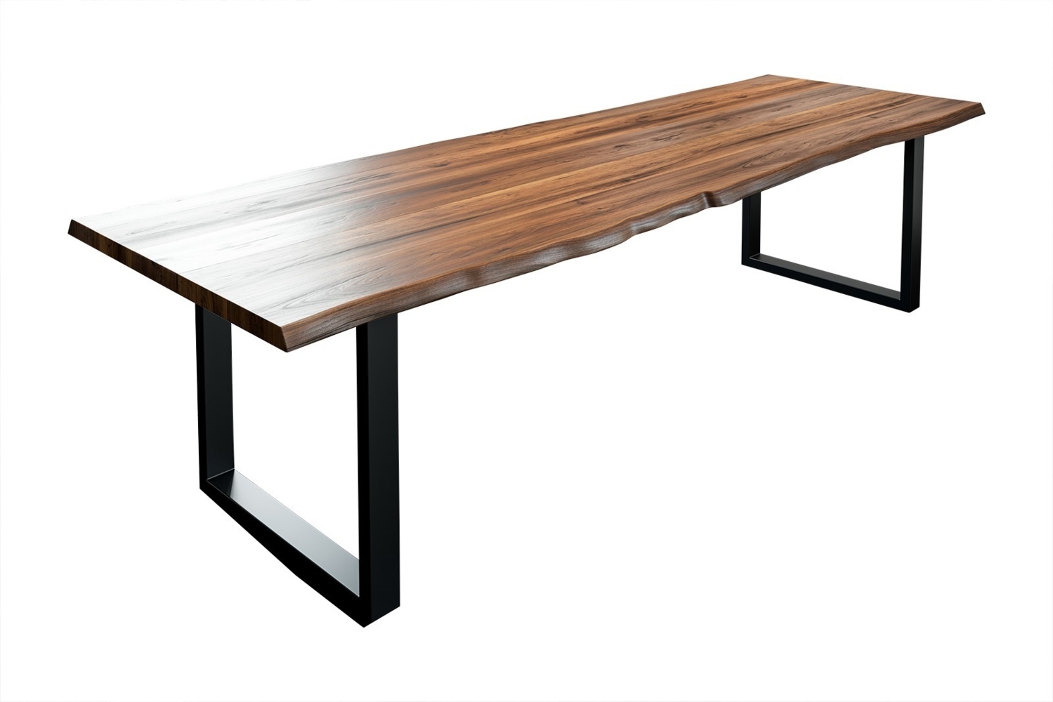 Esstisch Baumkante massiv Akazie nussbaum 240 x 100 schwarz LIAM 68918905 Bild 1