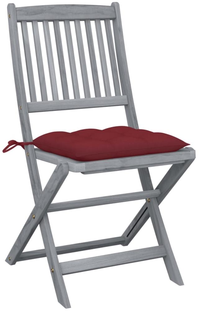 vidaXL Klappbare Gartenstühle 2 Stk. mit Kissen Massivholz Akazie 3064560 Bild 1
