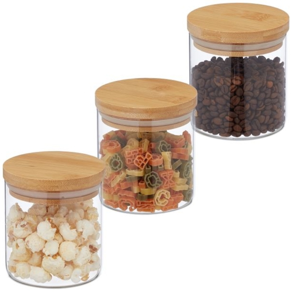 3er Set Vorratsgläser mit Deckel 500 ml Bild 1