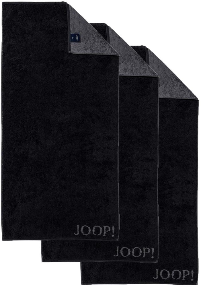 JOOP! Handtuch Classic / Infinity Kollektion, 3er Pack - Walkfrottier Schwarz 50x100cm Bild 1