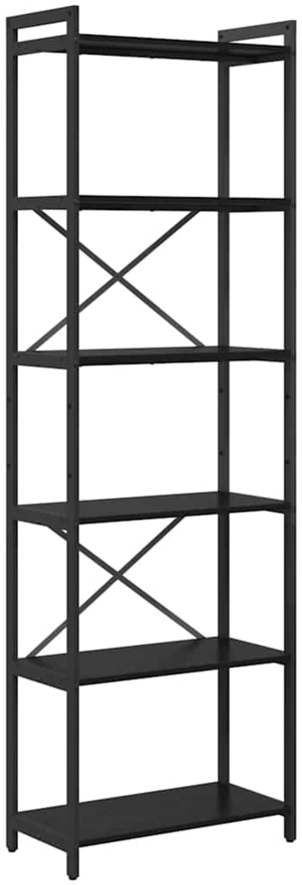 vidaXL Bücherregal Schwarz Eichen-Optik 60 x 30 x 188 cm Holzwerkstoff 868377 Bild 1