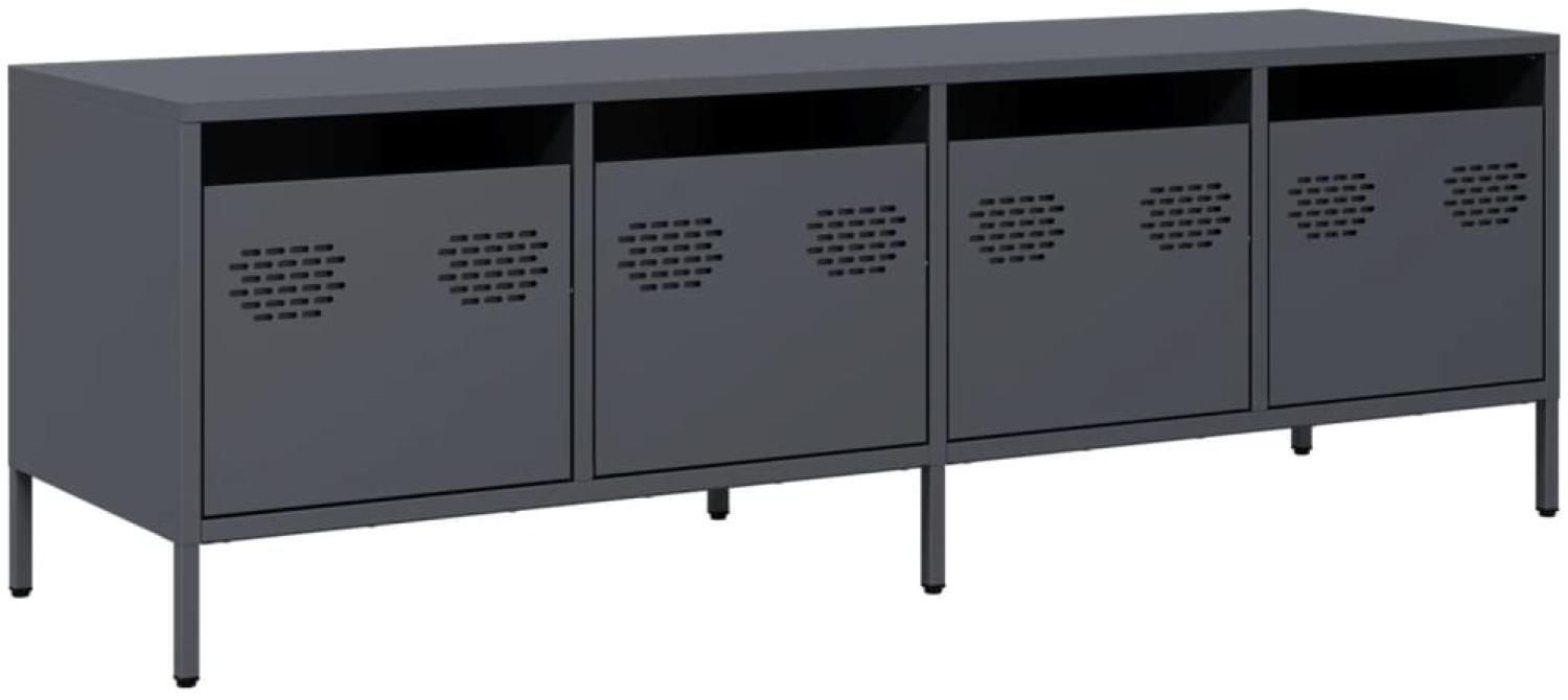 vidaXL TV-Schrank Anthrazit 135x39x43,5 cm Kaltgewalzter Stahl 851306 Bild 1