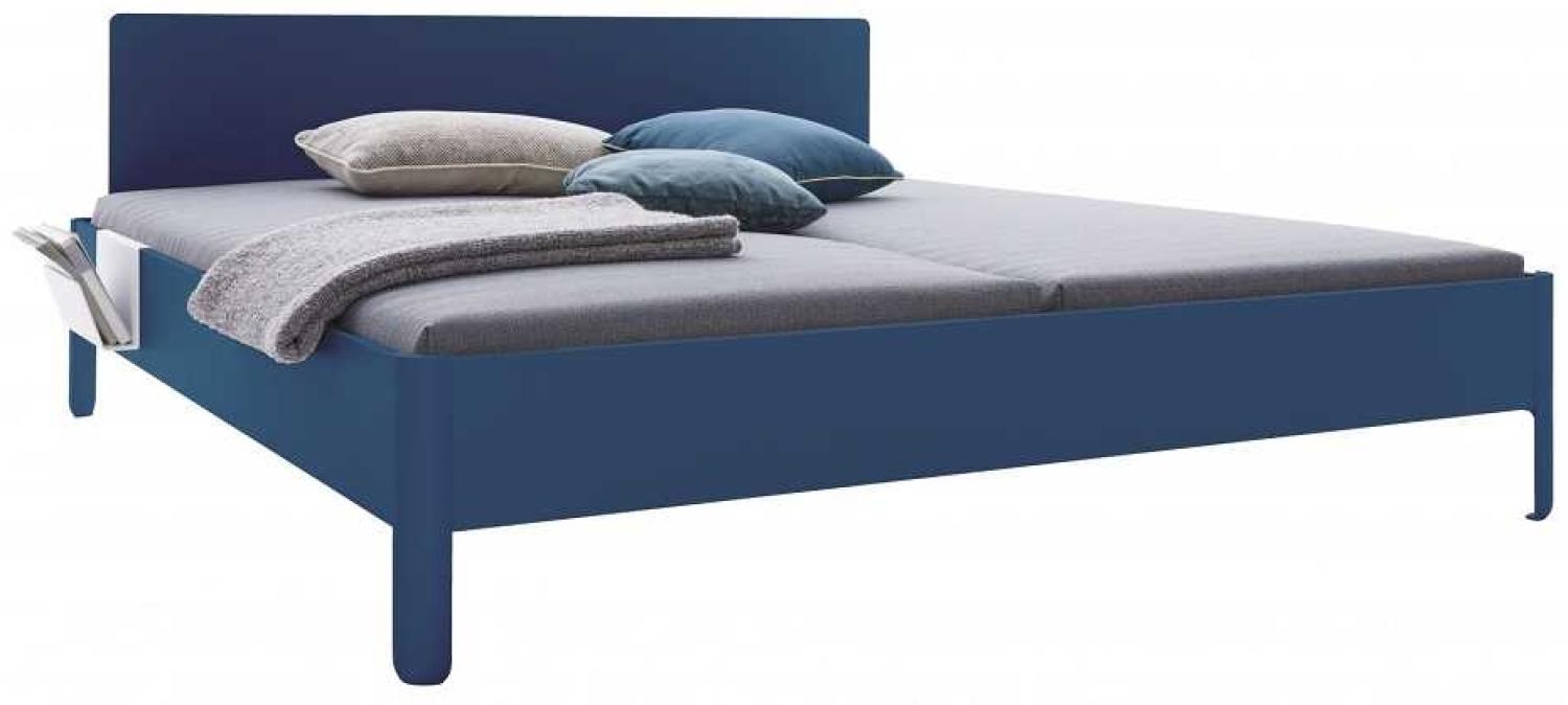 NAIT Doppelbett farbig lackiert Kapitänsblau 180 x 210cm Mit Kopfteil Bild 1