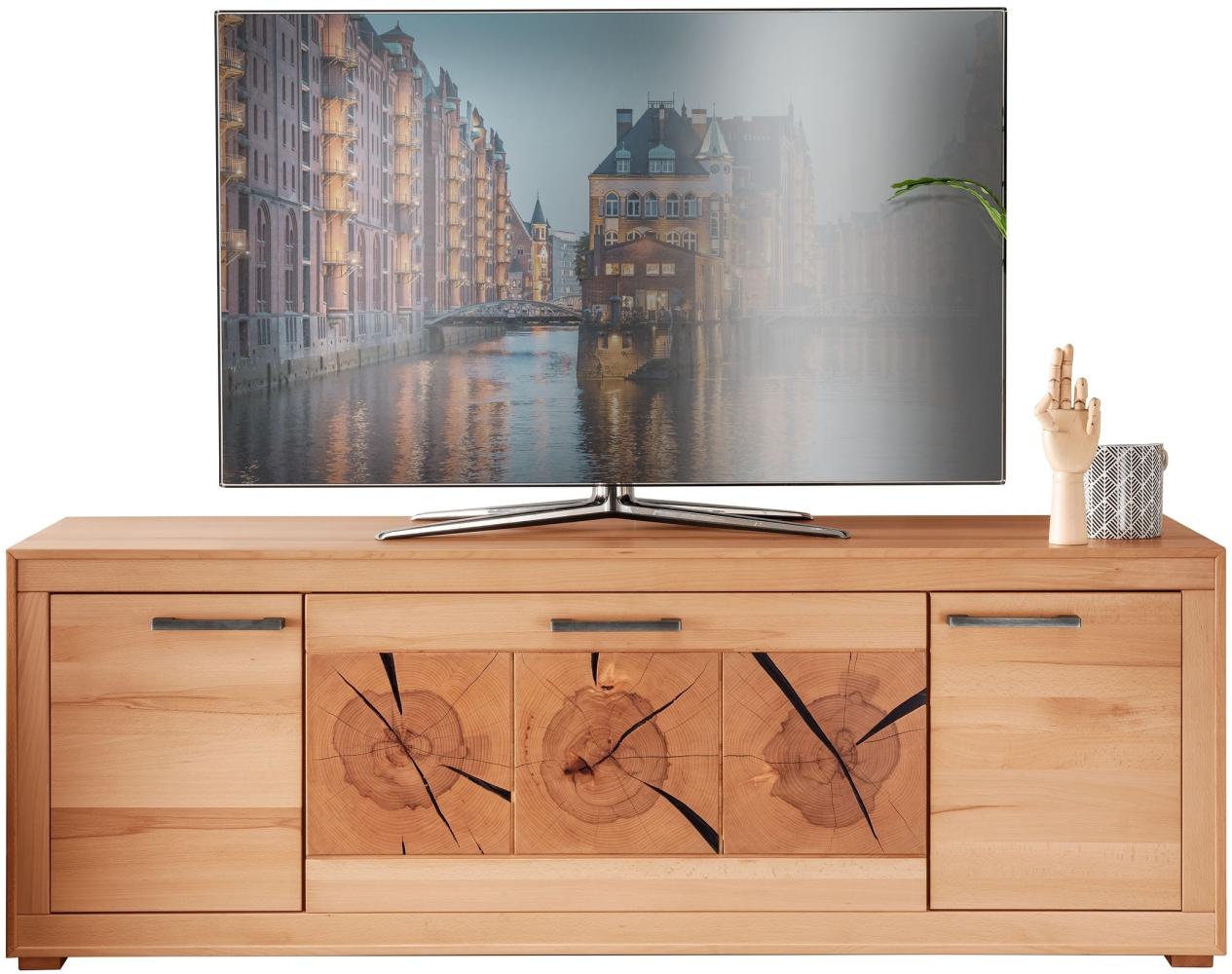 TV-Wand >WZ-0315< (BxHxT: 178x62x46 cm) in natur geölt - 178x62x46 (BxHxT) Bild 1