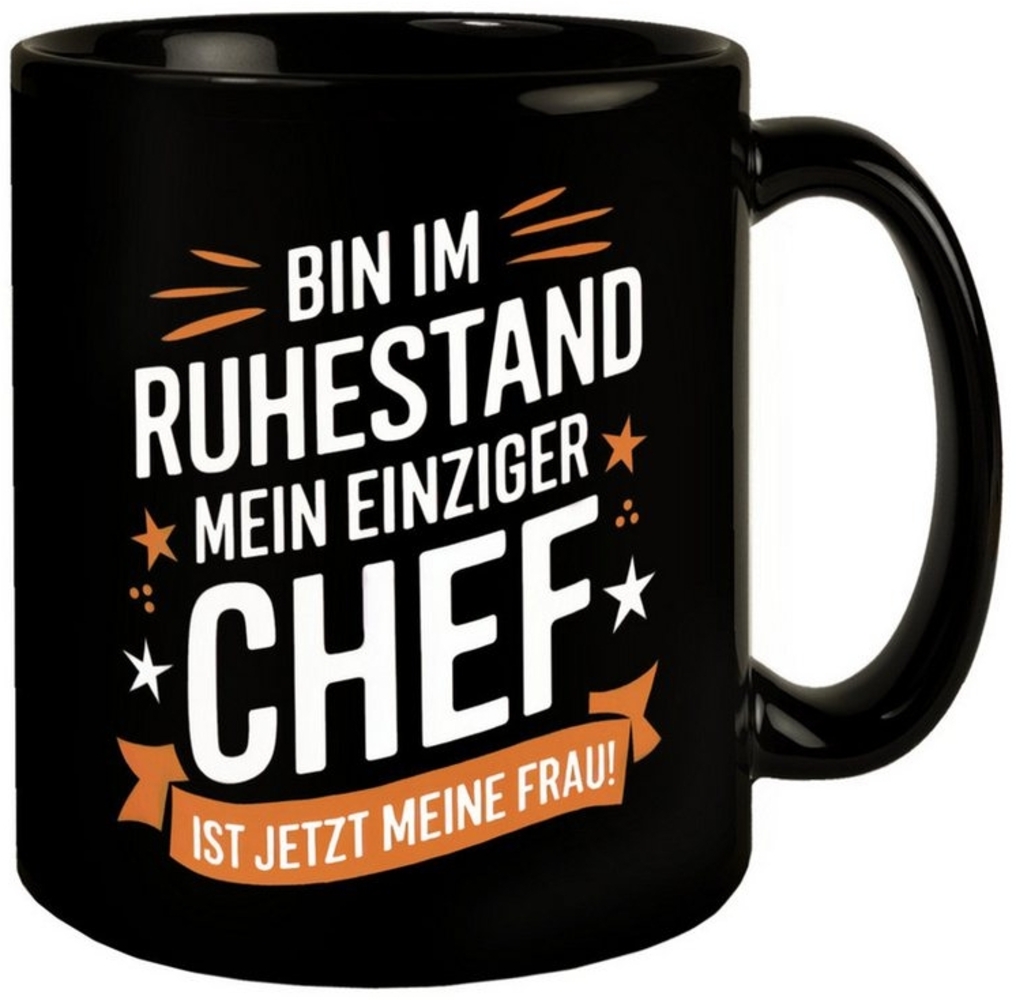 speecheese Tasse RUHESTAND MEIN EINZIGER CHEF IST JETZT MEINE FRAU! Tasse Bild 1