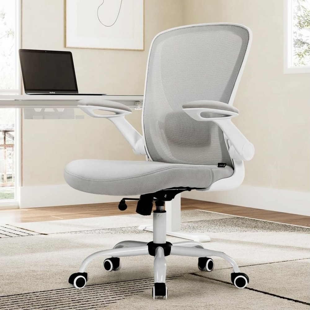 EE EUREKA ERGONOMIC Bürostuhl Ergonomisch, Schreibtischstuhl aus Mesh, Office Chair 125 Kg,PC Stuhl (Bürostuhl mit Klappbaren Armlehnen,Chefsessel Bürostuhl), Computerstuhl mit Verstellbarer Lendenwirbelstütze Bild 1
