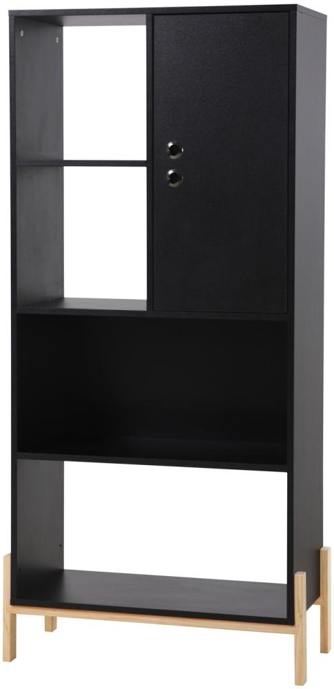 Regal aus MDF 72,5 x 154 x 35,5 cm Schwarz Bild 1