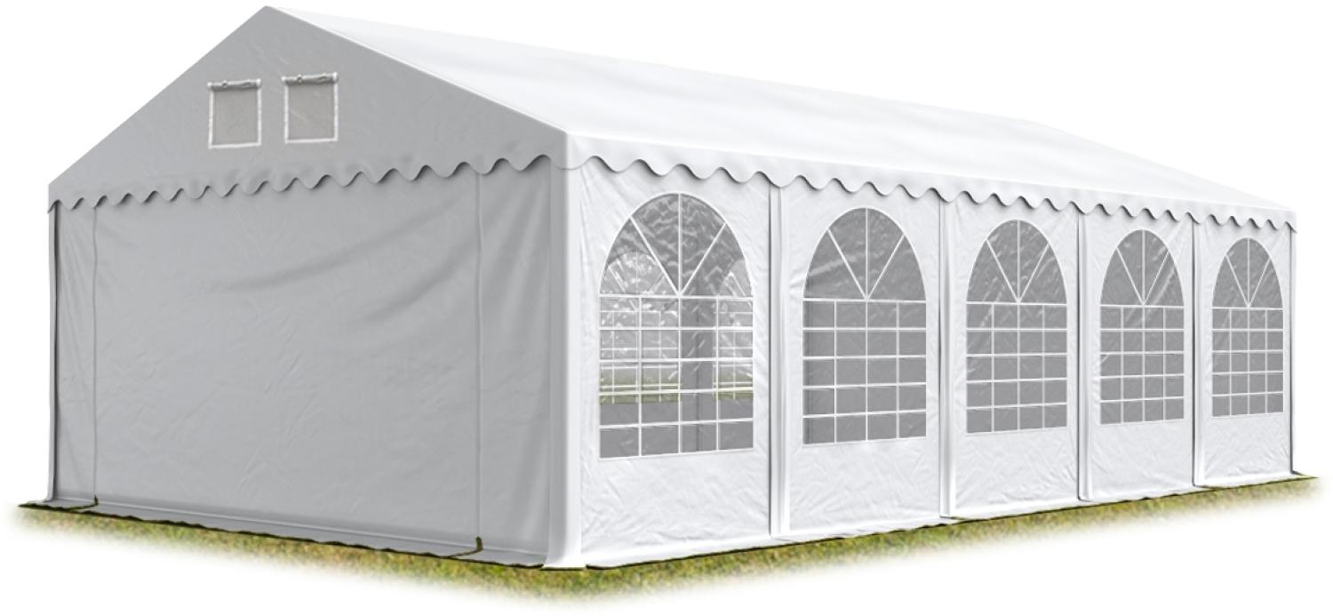 Festzelt 5x10 m Partyzelt Eventzelt XXL 2,6m hoch weiß Pavillon PVC 1400 N 100% wasserdicht Bild 1