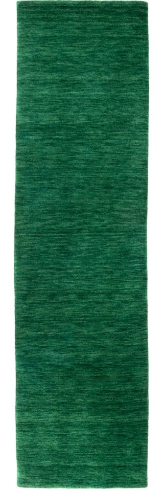 Morgenland Gabbeh Teppich - Softy - Uni - läufer - 200 x 80 - Dunkelgrün Bild 1