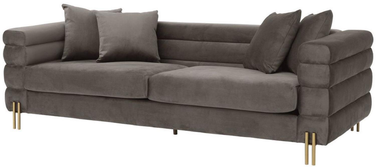 EICHHOLTZ Sofa York Savona Grey Velvet Bild 1