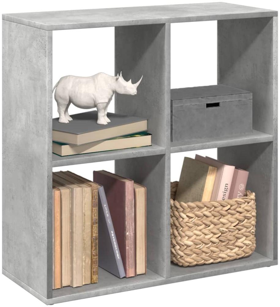 vidaXL Raumteiler-Bücherregal Betongrau 69,5 x 29 x 69,5 cm Holzwerkstoff 858006 Bild 1