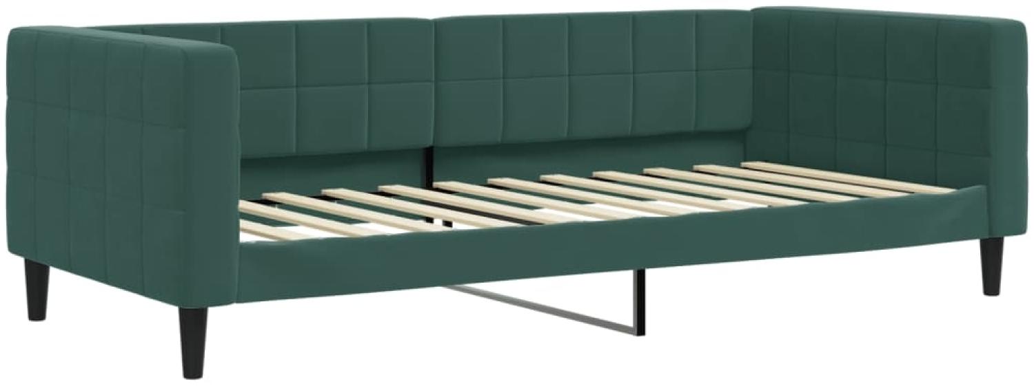 vidaXL Tagesbett Dunkelgrün 90x200 cm Samt 354010 Bild 1