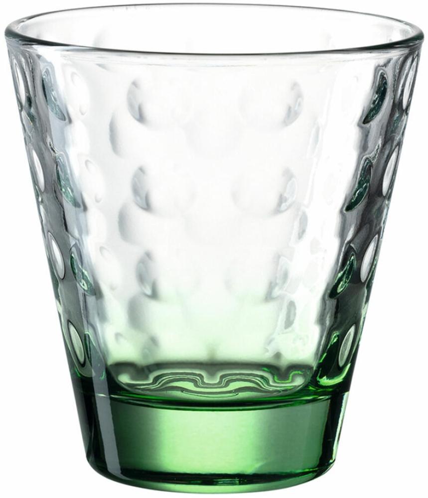 Leonardo Trinkglas Optic, Becher, Wasserglas, Kalk-Natron Glas, grün, 215 ml, 025918 Bild 1