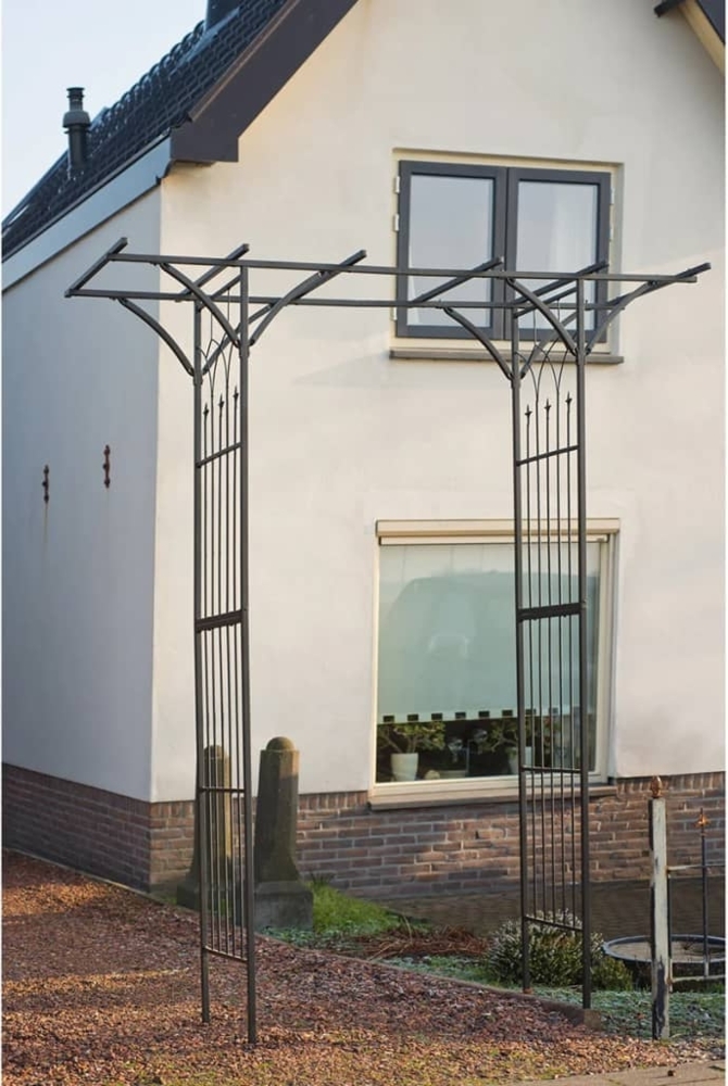 Nature Gartenbogen Metall 114x66x232 cm Schwarz 409352 Bild 1