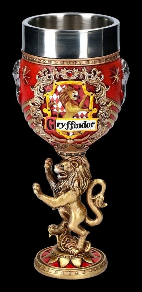 Figuren Shop GmbH Becher Harry Potter Kelch - Gryffindor - Film Dekoration Becher, Kunststein (Polyresin), Edelstahl Bild 1