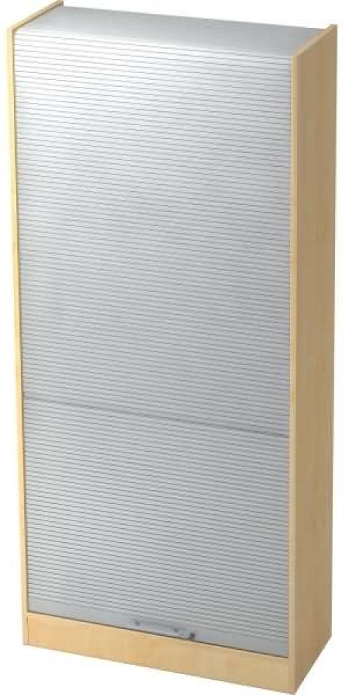 Rollladenschrank 90cm, 5OH RE Ahorn / Silber Bild 1