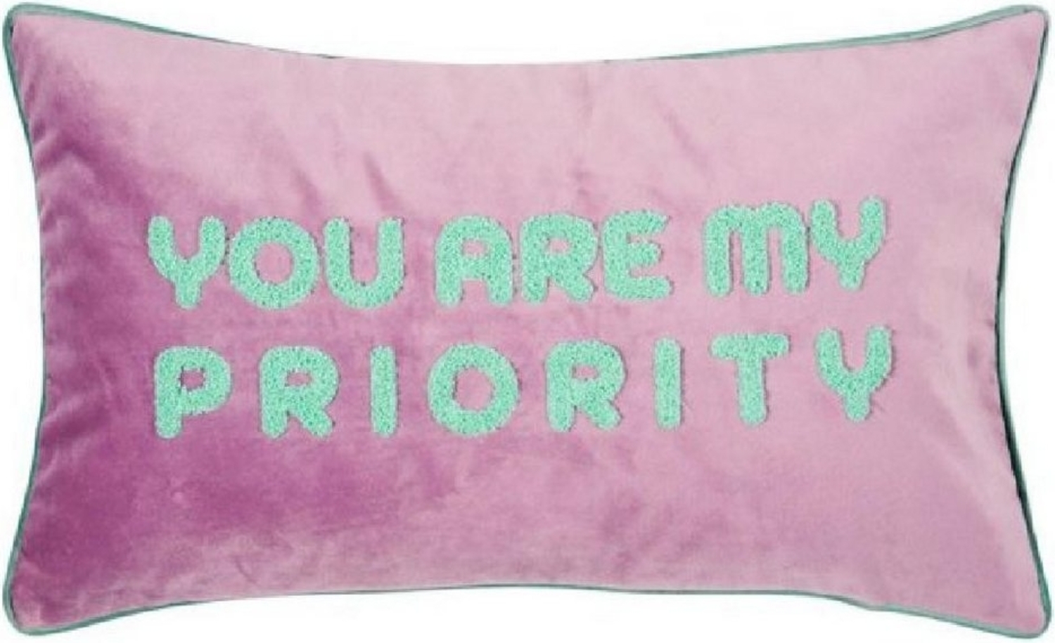 PAD Kissenhülle Kissenhülle Letters Priority Blau Lila (30x50cm) Bild 1