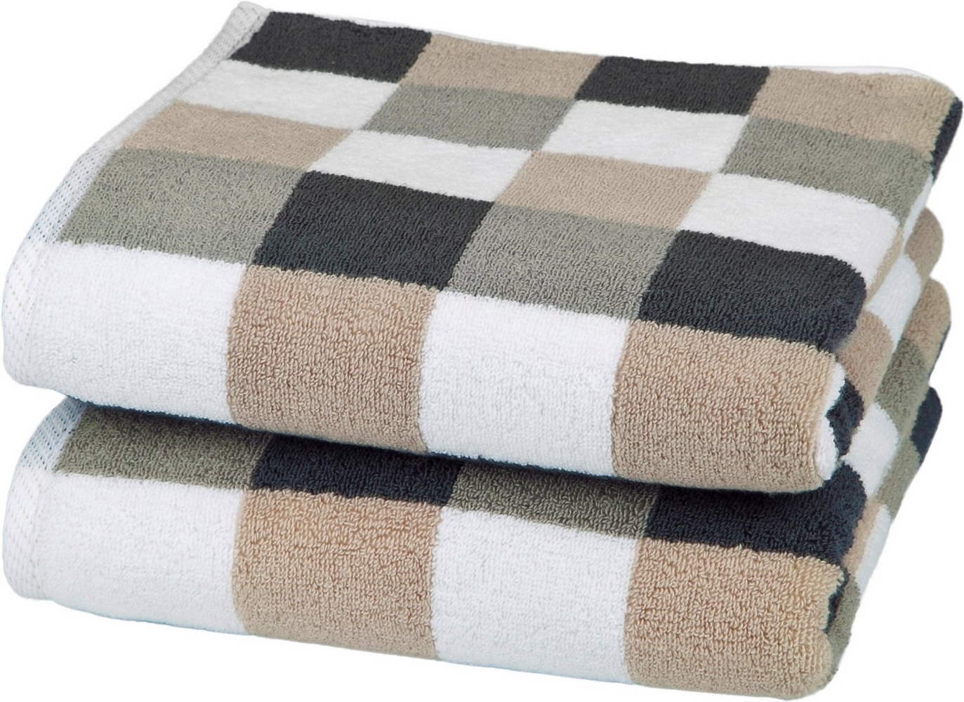 ROSS Handtücher Würfelfond, Frottier (Set, 2-St), 100% Baumwolle Bild 1