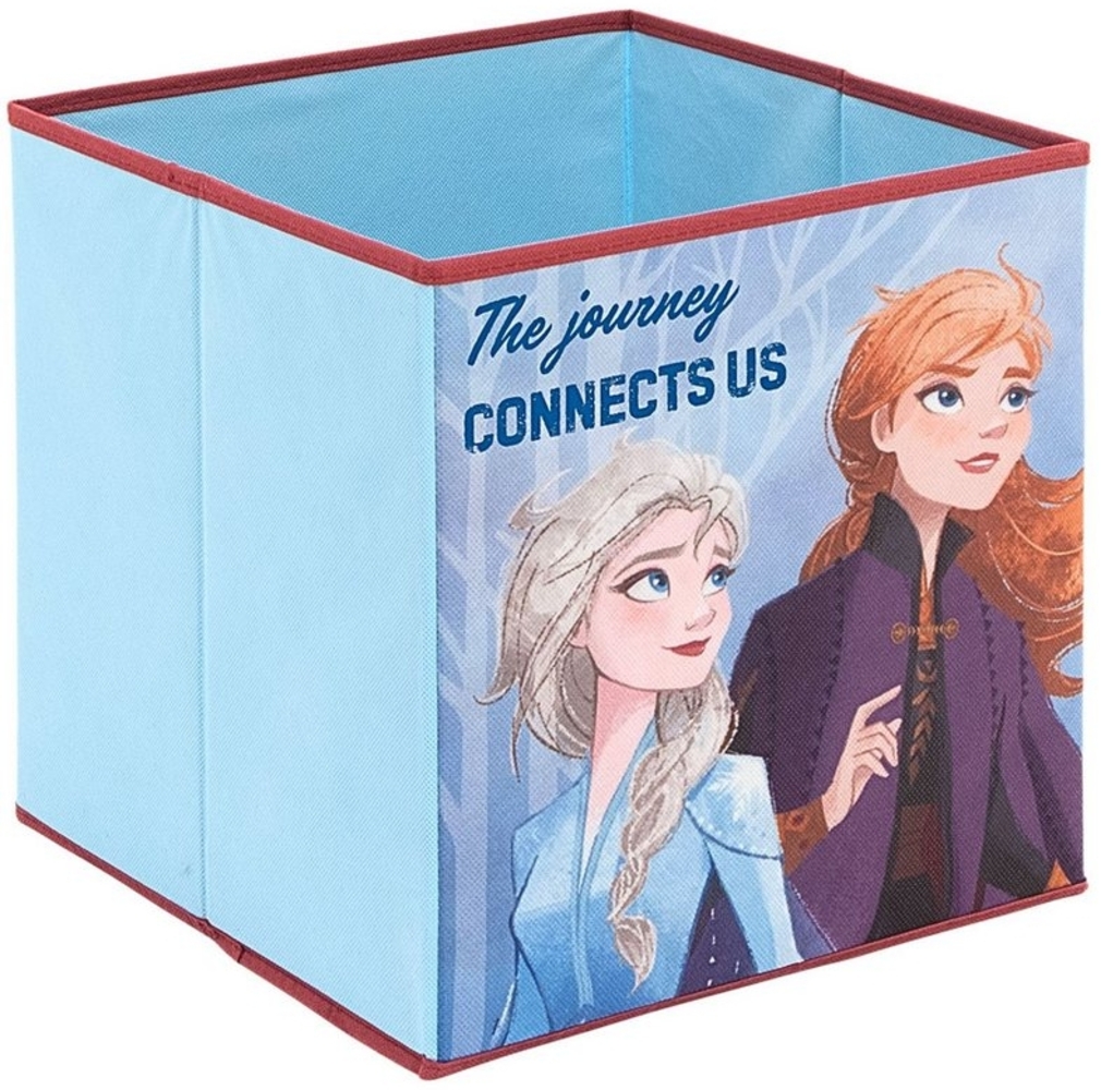 Disney Frozen Aufbewahrungsbox Elsa & Anna, Faltbare Spielzeugbox für Würfelregale 31x31x31 cm Bild 1