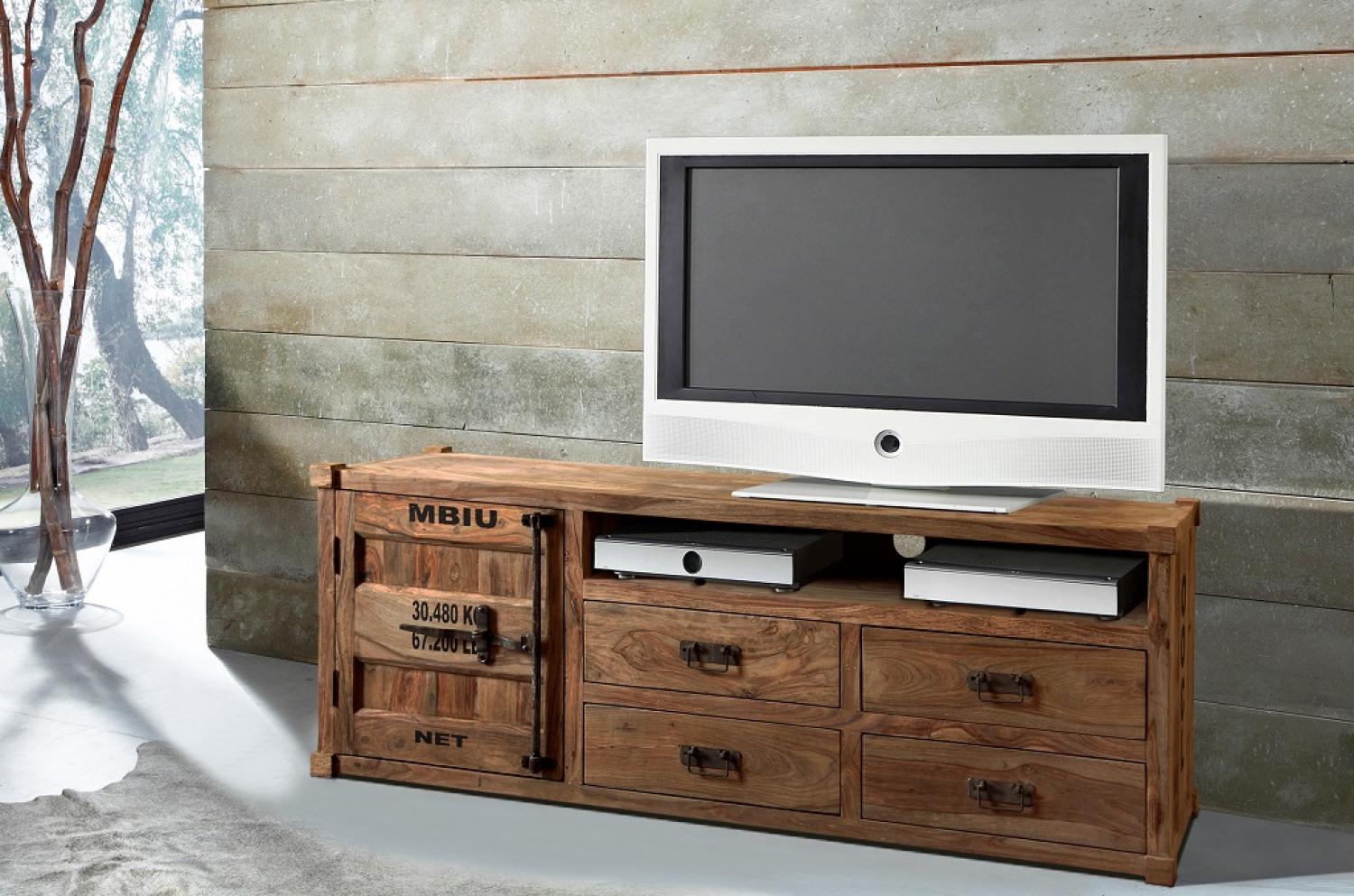 TV Element 178x65 cm 'Portland' Sheesham gebeizt Bild 1