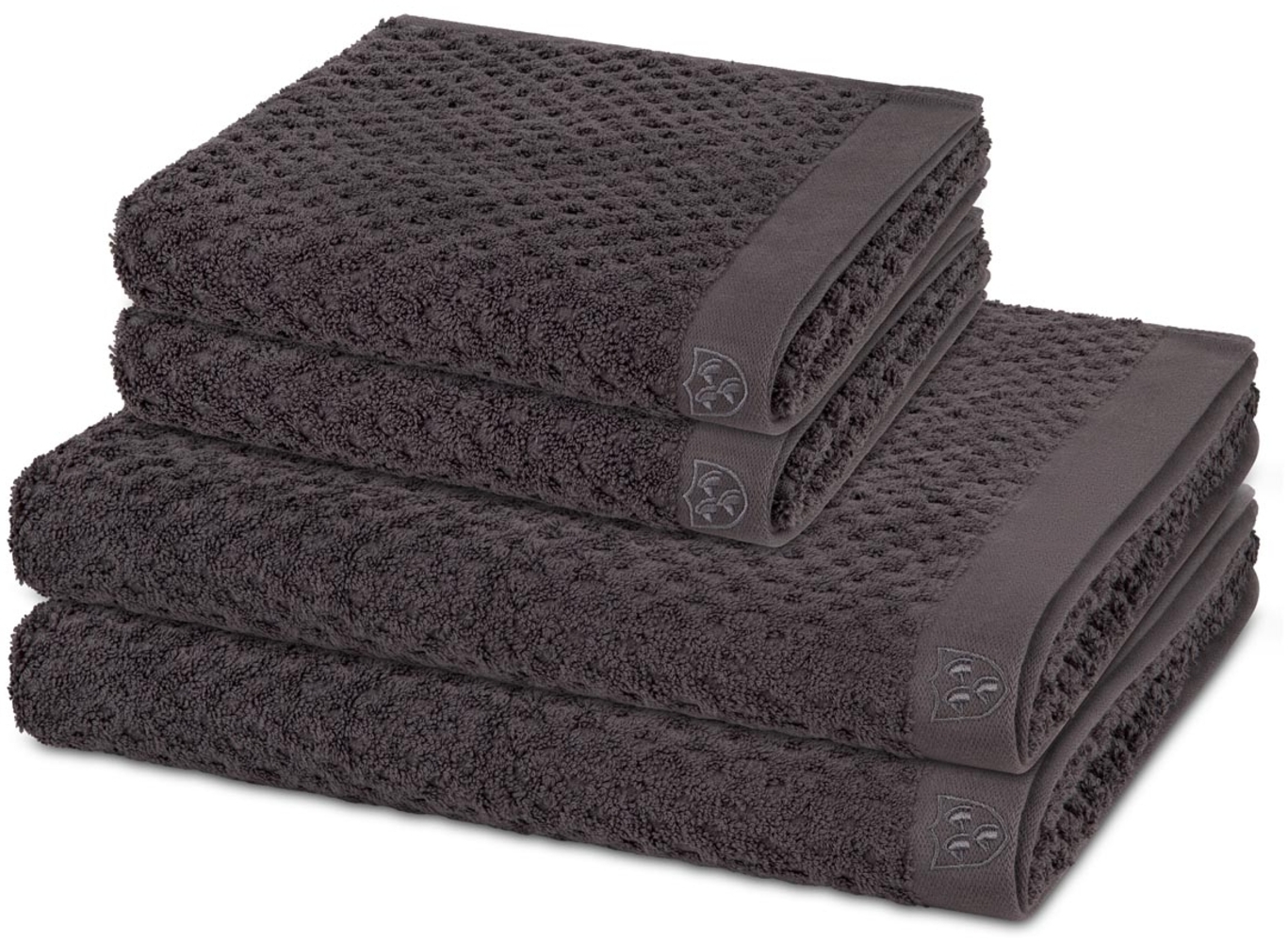 Ross Harmony 4 tlg. Frottier-Set - 2 X Handtuch (50 X 100cm), 2 X Duschtuch (70 X 140cm) - 520 - Graphit Bild 1