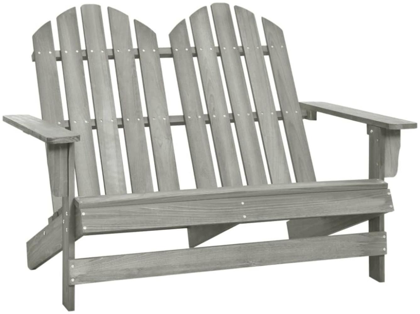 vidaXL Adirondack-Gartenbank 2-Sitzer Massivholz Tanne Grau 315900 Bild 1