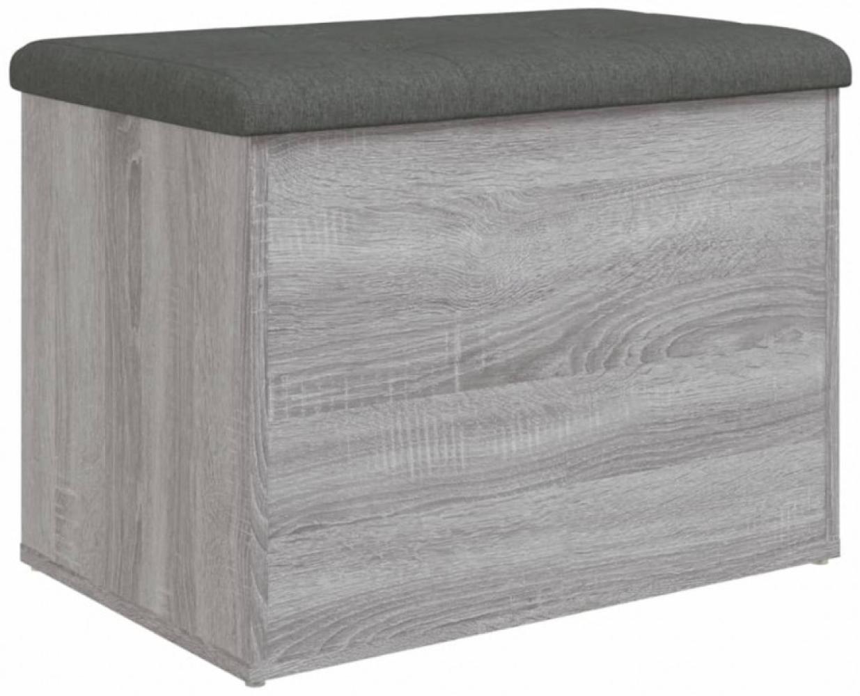 Sitzbank mit Stauraum, Holzwerkstoff, Grau Sonoma, 62 x 42 x 45 cm Bild 1