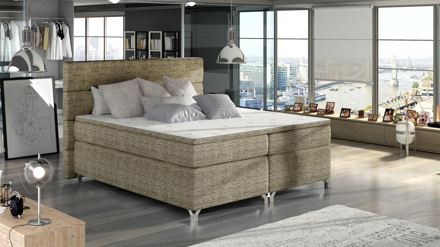 Wohnideebilder Amadeo 140X200 Beige Boxspringbett BAO_03_1.4 Bild 1