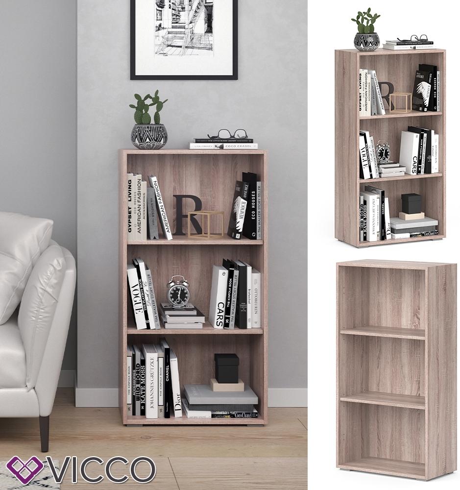 VICCO Bücherregal EASY M Sonoma Eiche Wandregal Aktenregal Schrank Büro Akten Bild 1