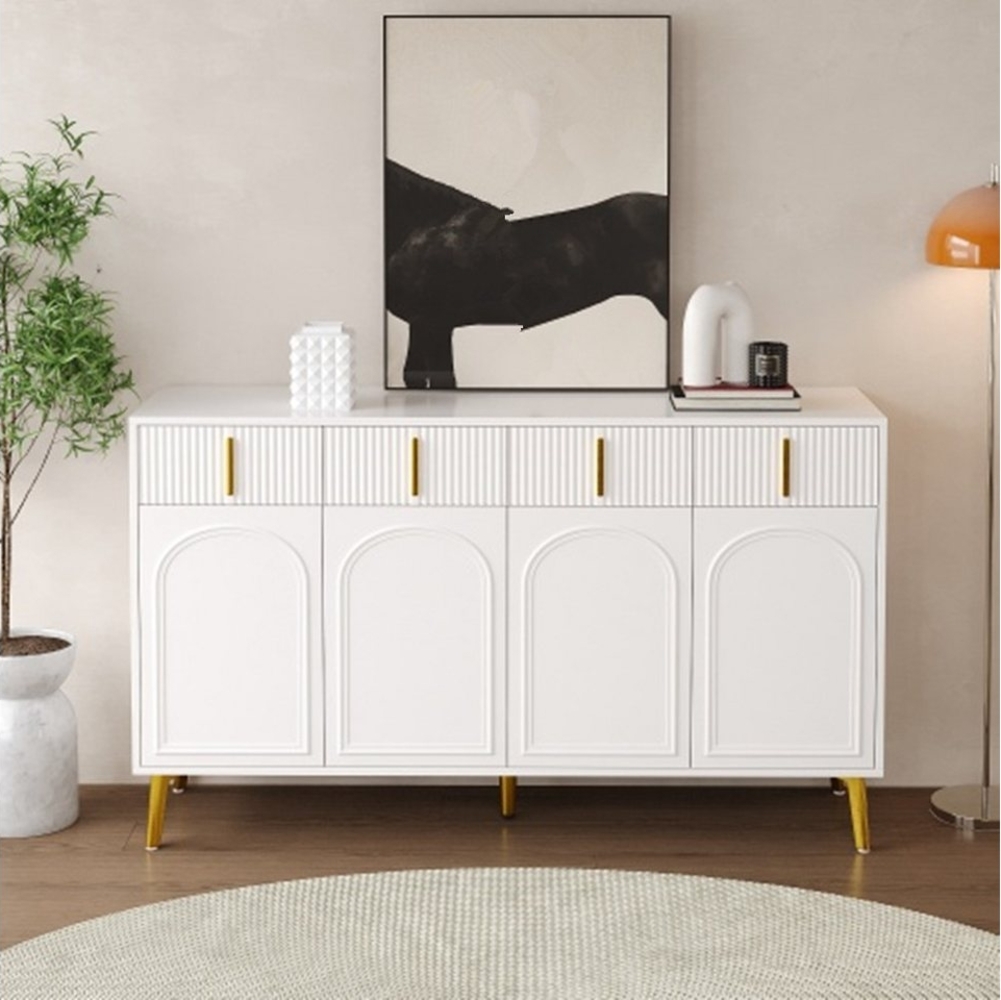 XDeer Sideboard Sideboard, Kommode mit 4 Türen, 4 Schubladen, Aufbewahrungsschrank, Wohnzimmerunterschrank,für Wohn- und Esszimmer Bild 1