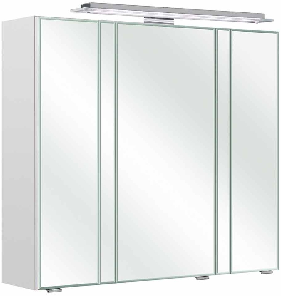 Spiegelschrank 38 / Siena, Glas, Holzwerkstoff, Weiß, Verspiegelt, 80 x 70 x 20 cm Bild 1