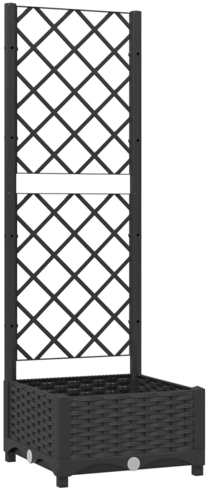 vidaXL Pflanzkübel mit Spalier Schwarz 40x40x121,5 cm PP 318268 Bild 1