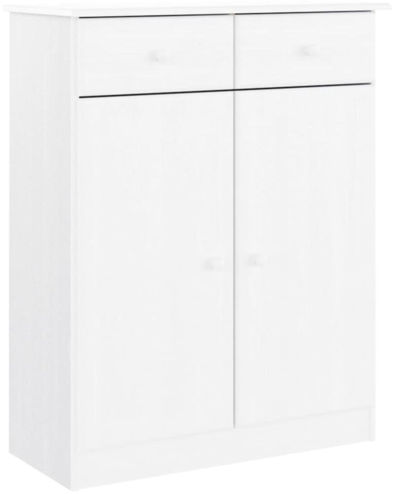 vidaXL Schuhschrank ALTA Weiß 77x35x96 cm Massivholz Kiefer 353926 Bild 1
